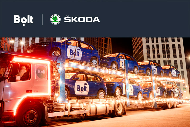 Bolt и Skoda: розыгрыш 4 авто среди водителей и новая категория для пассажиров в Киеве